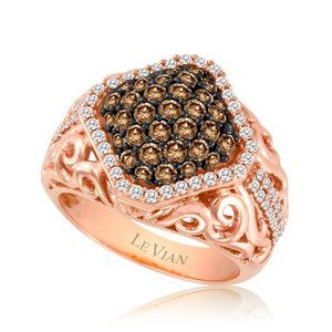 Grand Sample Sale Ring featuring Chocolate Diamonds Vanilla Diamonds